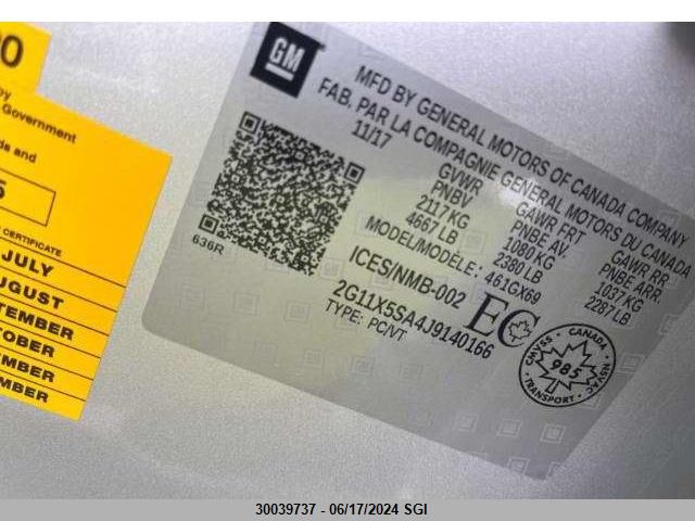 2018 Chevrolet Impala Ls VIN: 2G11X5SA4J9140166 Lot: 30039737