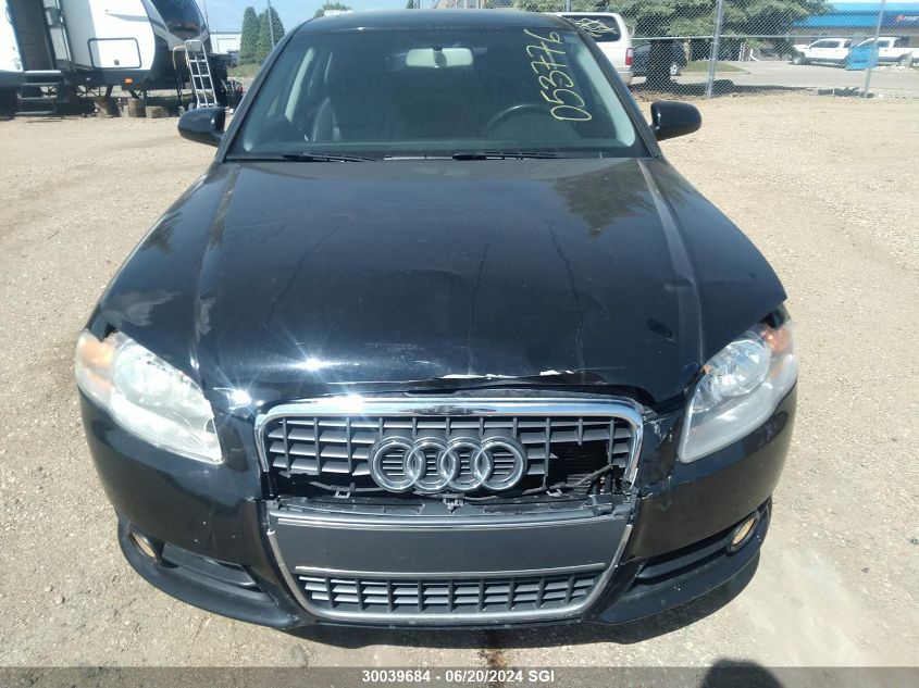 2008 Audi A4 2.0T VIN: WAUAF78E78A053776 Lot: 30039684