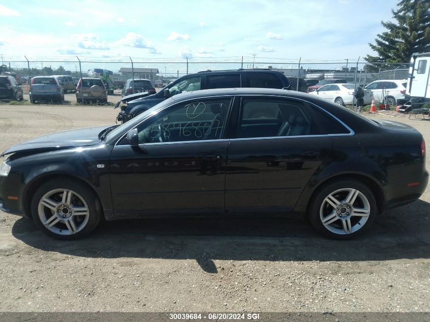 2008 Audi A4 2.0T VIN: WAUAF78E78A053776 Lot: 30039684