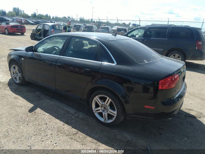 2008 Audi A4 2.0T VIN: WAUAF78E78A053776 Lot: 30039684