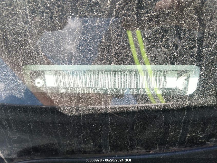 2003 Chevrolet Venture VIN: 1GNDU03EX3D243039 Lot: 30038978