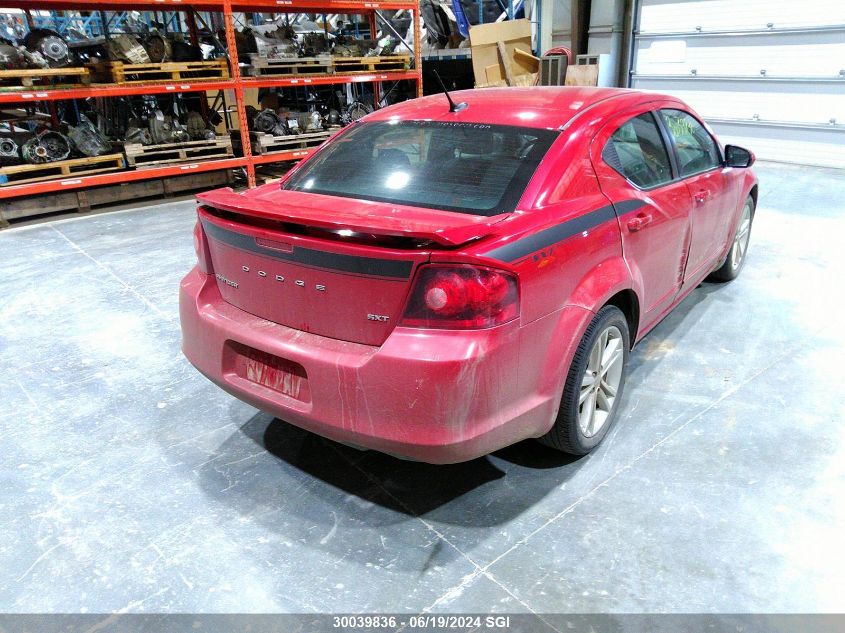 2012 Dodge Avenger Sxt VIN: 1C3CDZCB2CN251388 Lot: 30039836