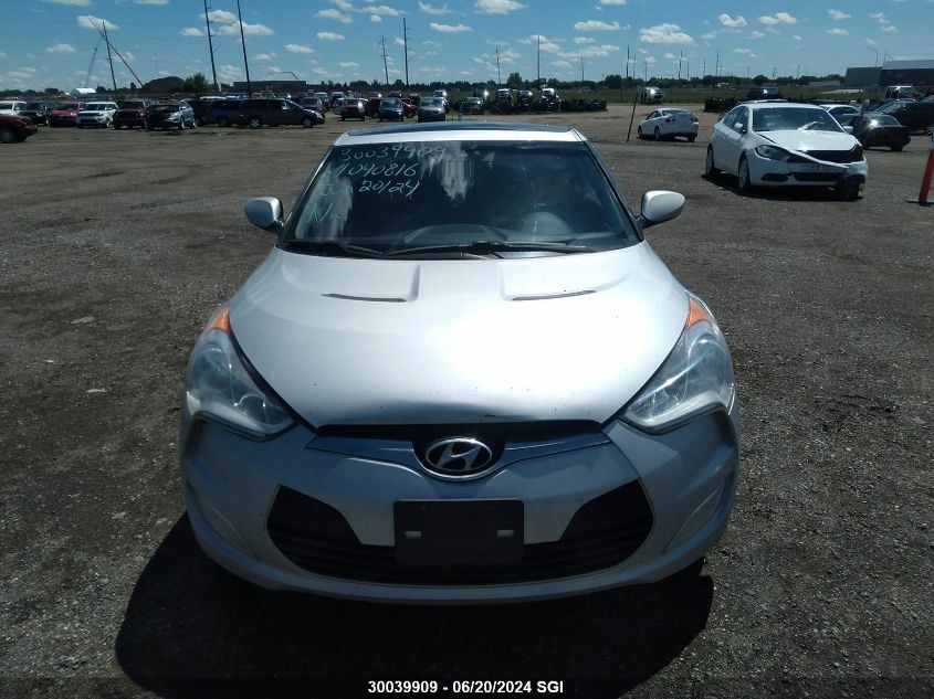 2012 Hyundai Veloster VIN: KMHTC6AD1CU040816 Lot: 30039909