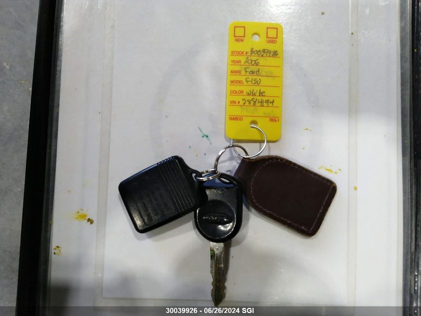 2006 Ford F150 VIN: 1FTRF12W76KB49516 Lot: 30039926