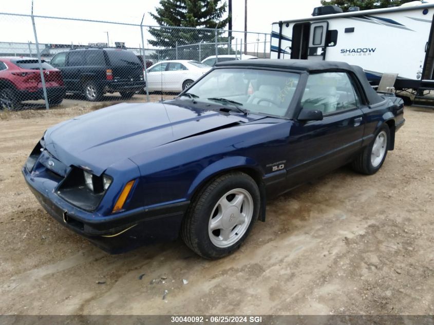 1986 Ford Mustang Lx/Gt VIN: 1FABP27M2GF247753 Lot: 30040092