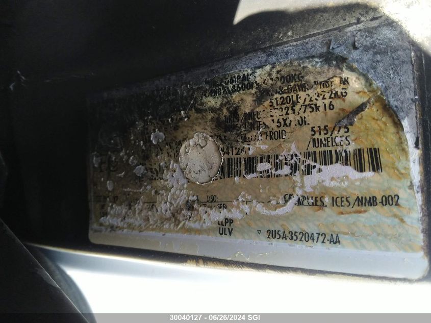 2004 Ford Econoline E250 Van VIN: 1FDNE24M34HB41261 Lot: 30040127