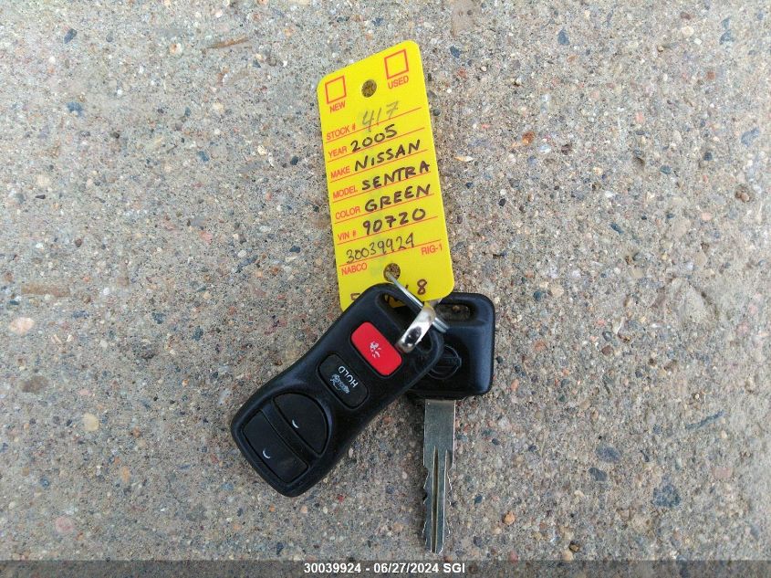 2005 Nissan Sentra 1.8/1.8S VIN: 3N1CB51D75L590720 Lot: 30039924