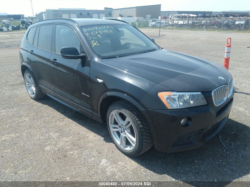 2014 BMW X3 xDrive35I VIN: 5UXWX7C52E0E75468 Lot: 30040480