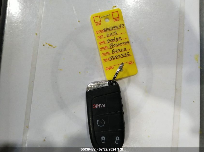 2013 Dodge Journey R/T VIN: 3C4PDDFG6DT589742 Lot: 30039477