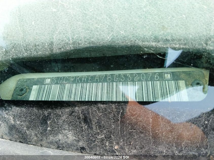 2011 Chevrolet Silverado K1500 Ls VIN: 3GCPKREA7BG332076 Lot: 30040602