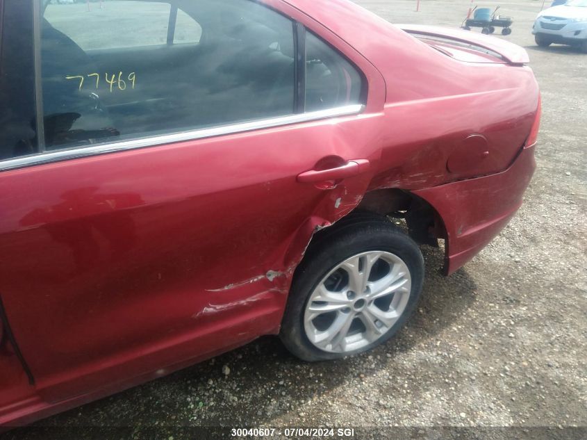 2012 Ford Fusion Se VIN: 3FAHP0HA0CR422954 Lot: 30040607