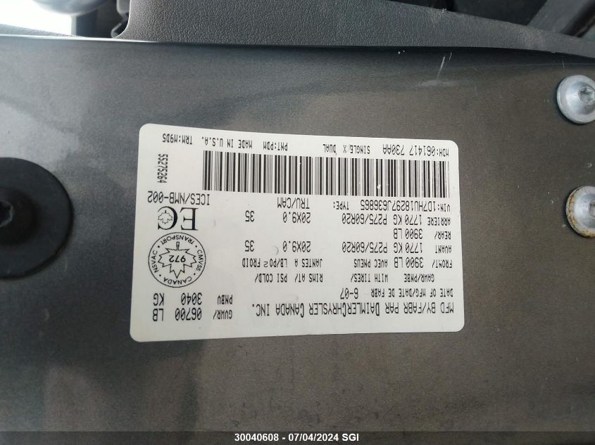 2007 Dodge Ram 1500 St/Slt VIN: 1D7HU18297J636865 Lot: 30040608