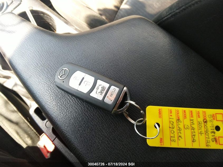 2014 Mazda 3 Touring VIN: JM1BM1V78E1109073 Lot: 30040726