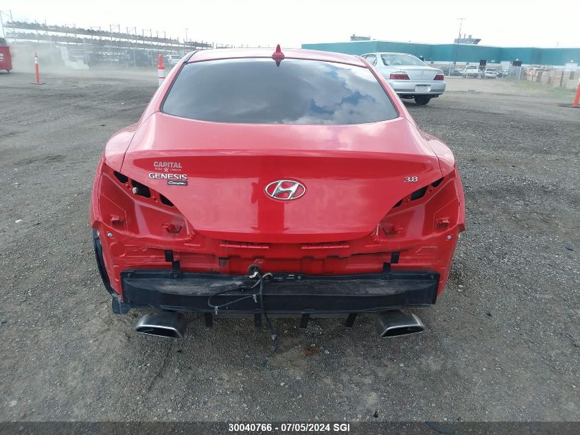 2011 Hyundai Genesis Coupe 3.8L VIN: KMHHU6KH6BU060076 Lot: 30040766