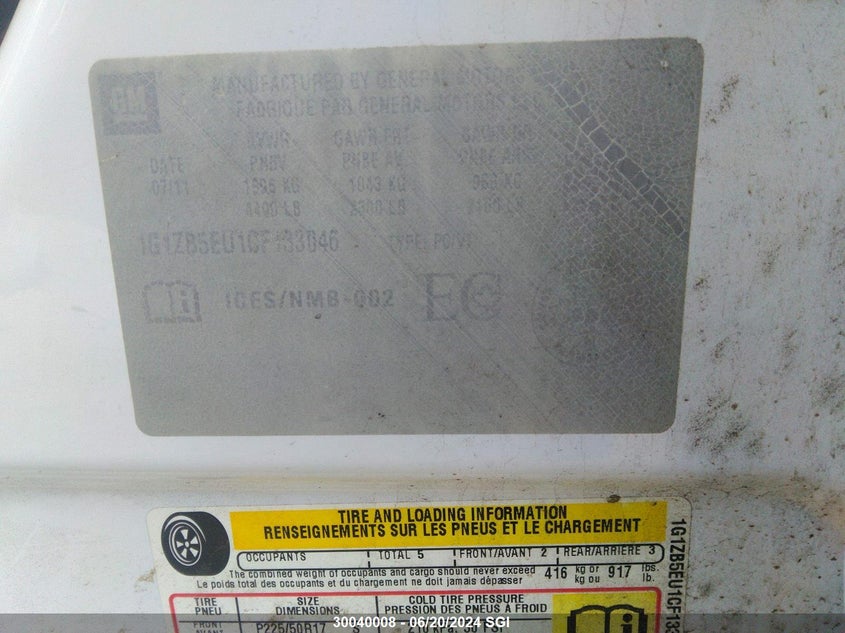 2012 Chevrolet Malibu Ls VIN: 1G1ZB5EU1CF133046 Lot: 30040008