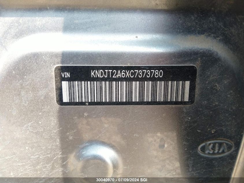 2012 Kia Soul +/!/Sport VIN: KNDJT2A6XC7373780 Lot: 30040970