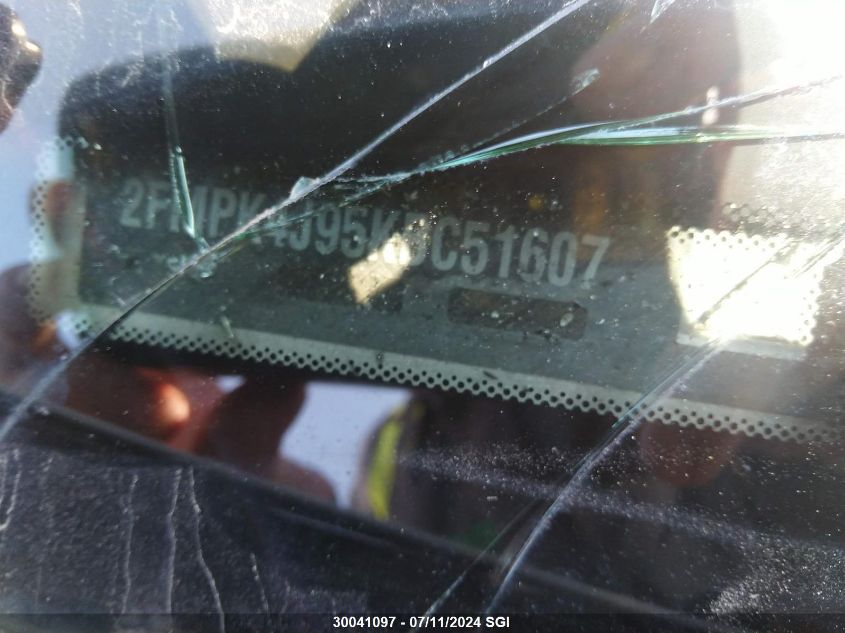 2019 Ford Edge Sel VIN: 2FMPK4J95KBC51607 Lot: 30041097