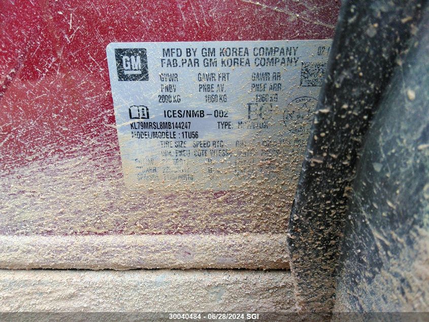 2021 Chevrolet Trailblazer Lt VIN: KL79MRSL8MB144247 Lot: 30040484