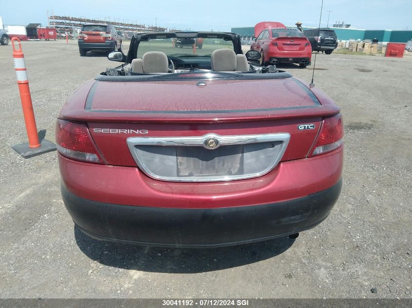 2006 Chrysler Sebring Gtc VIN: 1C3EL75R46N223347 Lot: 30041192