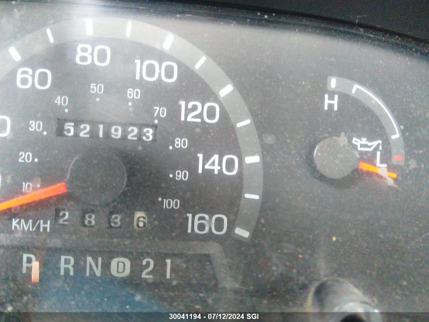 1999 Ford Econoline E250 Van VIN: 1FTNE24L1XHA12290 Lot: 30041194