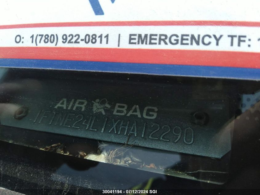 1999 Ford Econoline E250 Van VIN: 1FTNE24L1XHA12290 Lot: 30041194