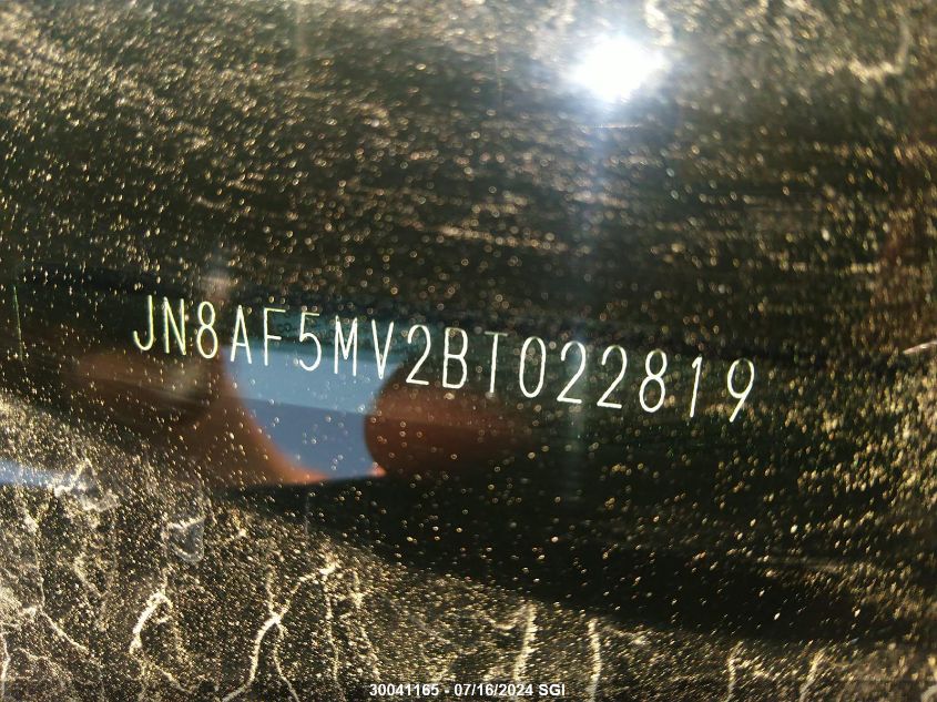 2011 Nissan Juke S/Sv/Sl VIN: JN8AF5MV2BT022819 Lot: 30041165