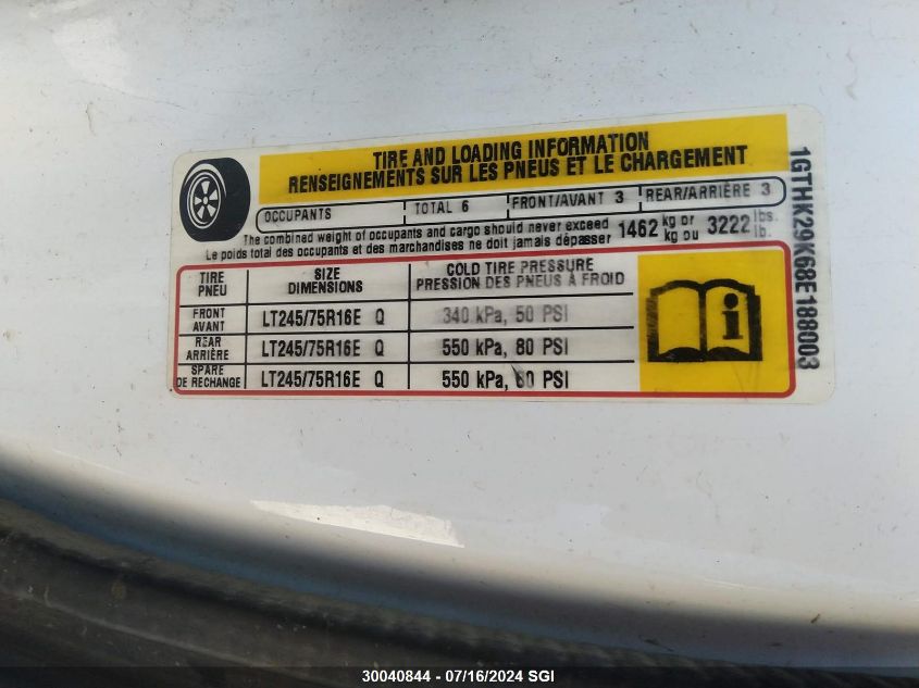 2008 GMC Sierra 2500Hd VIN: 1GTHK29K68E188003 Lot: 30040844