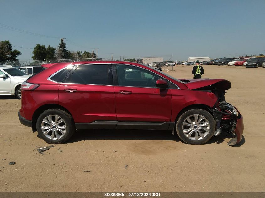 2021 Ford Edge Titanium VIN: 2FMPK4K95MBA30140 Lot: 30039865