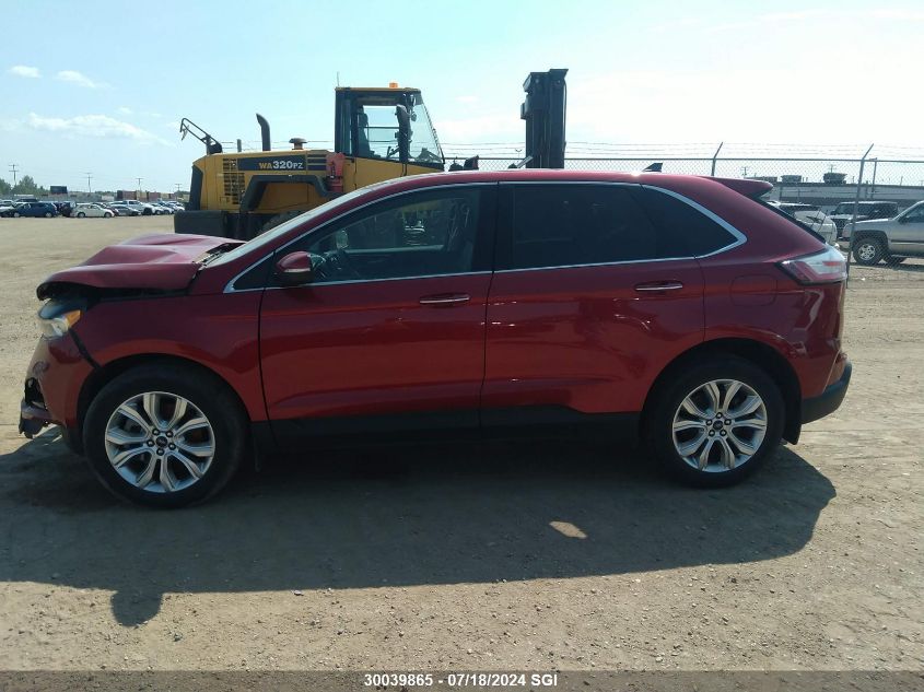 2021 Ford Edge Titanium VIN: 2FMPK4K95MBA30140 Lot: 30039865