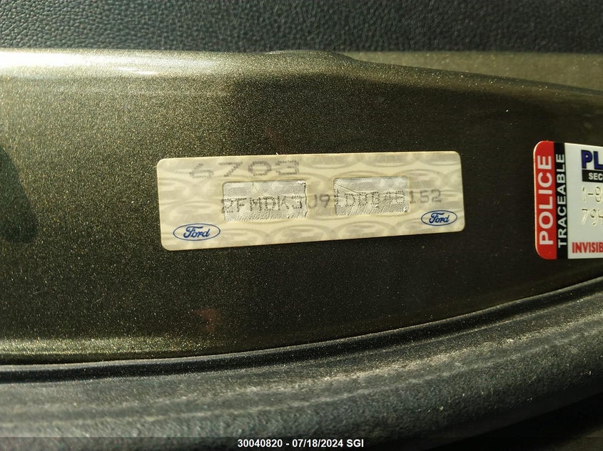 2013 Ford Edge Sel VIN: 2FMDK3J91DBB48152 Lot: 30040820