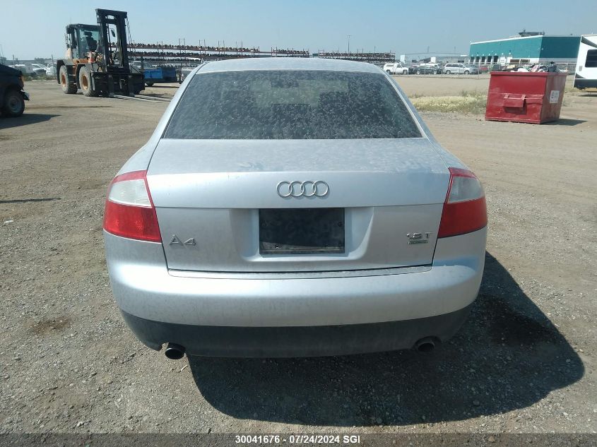 2003 Audi A4 1.8T Quattro VIN: WAULC68E23A120532 Lot: 30041676