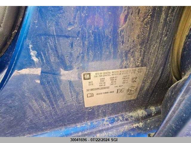 2016 Chevrolet Cruze Lt VIN: 3G1BE5SM6GS599005 Lot: 30041696