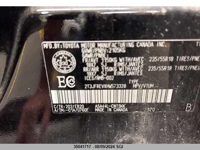 2017 Toyota Rav4 Se VIN: 2T3JFREVXHW573328 Lot: 30041717