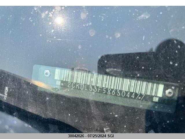 2008 Pontiac Torrent VIN: 2CKDL33F586304477 Lot: 30042026