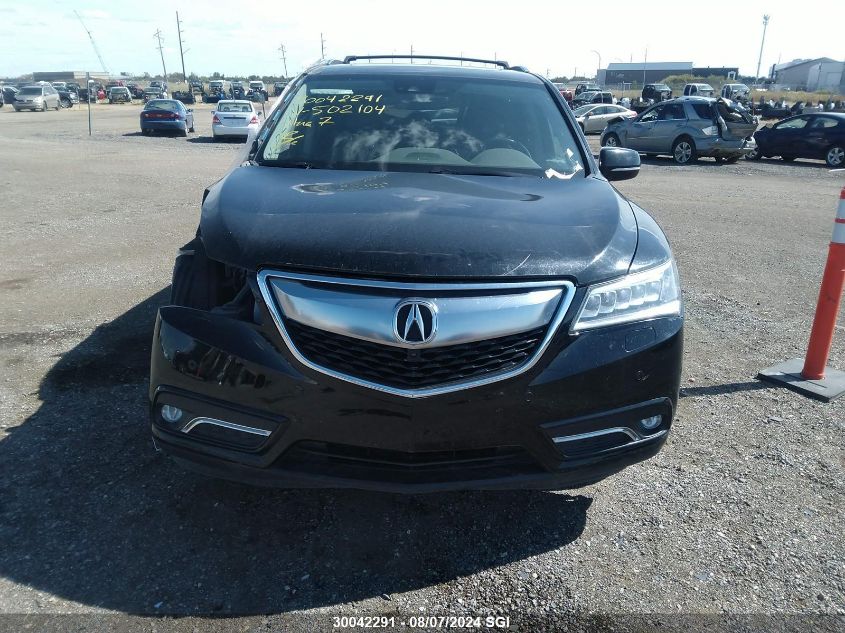 2016 Acura Mdx Elite VIN: 5FRYD4H87GB502104 Lot: 30042291