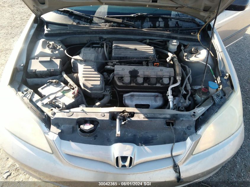 2004 Honda Civic Dx VIN: 2HGES16494H933916 Lot: 30042365