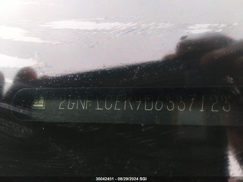 2013 Chevrolet Equinox Ls VIN: 2GNFLCEK9D6337123 Lot: 30042451