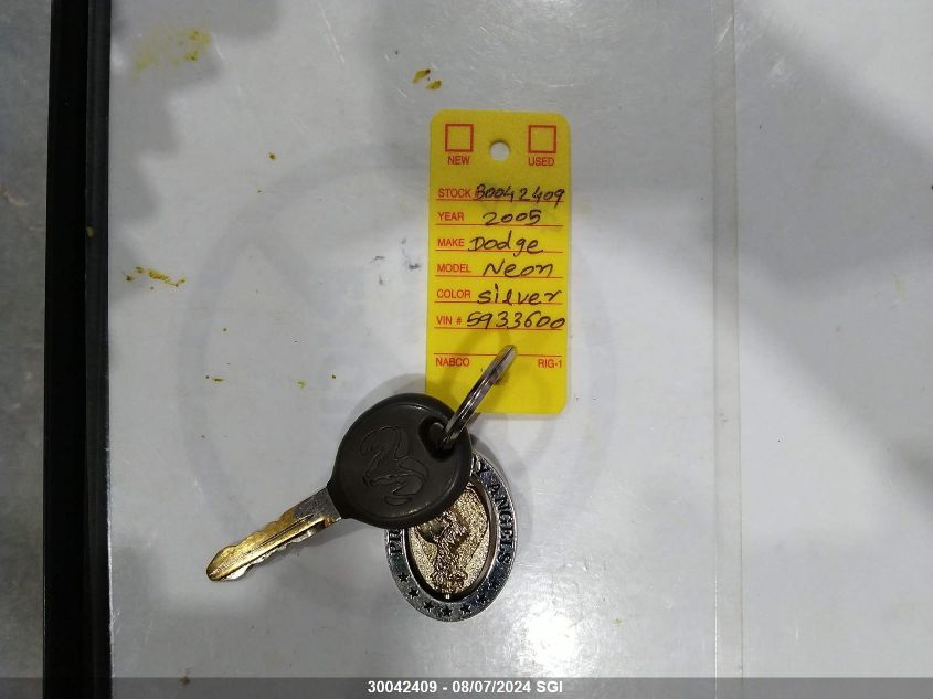 2005 Dodge Neon Sx 2.0 VIN: 1B3ES46C75D132182 Lot: 30042409