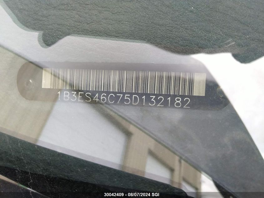 2005 Dodge Neon Sx 2.0 VIN: 1B3ES46C75D132182 Lot: 30042409