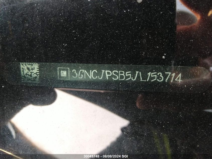 2018 Chevrolet Trax 1Lt VIN: 3GNCJPSB5JL153714 Lot: 30041748
