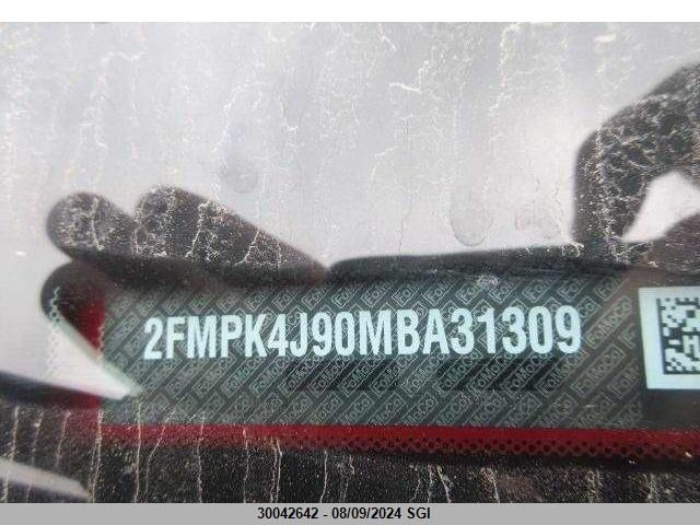 2021 Ford Edge Sel VIN: 2FMPK4J90MBA31309 Lot: 30042642