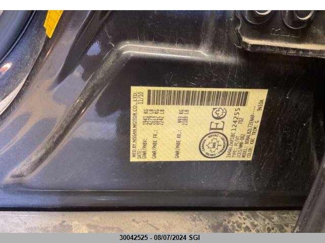 2011 Nissan Altima S VIN: 1N4AL2AP1BC124255 Lot: 30042525