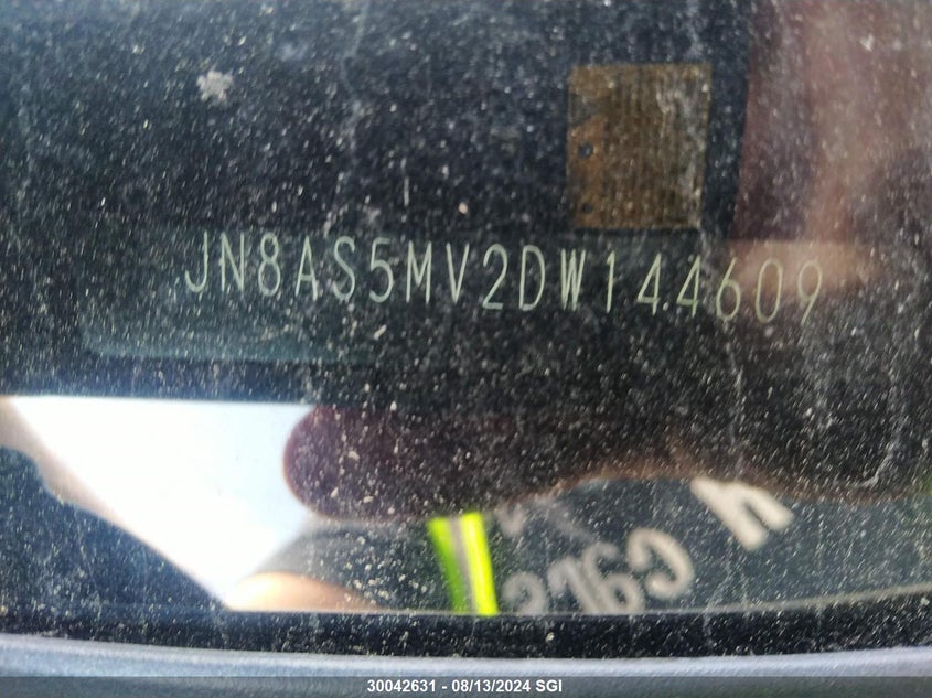 2013 Nissan Rogue S/Sv VIN: JN8AS5MV2DW144609 Lot: 30042631