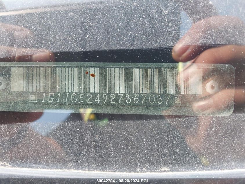 2002 Chevrolet Cavalier Cng VIN: 1G1JC524927367037 Lot: 30042704