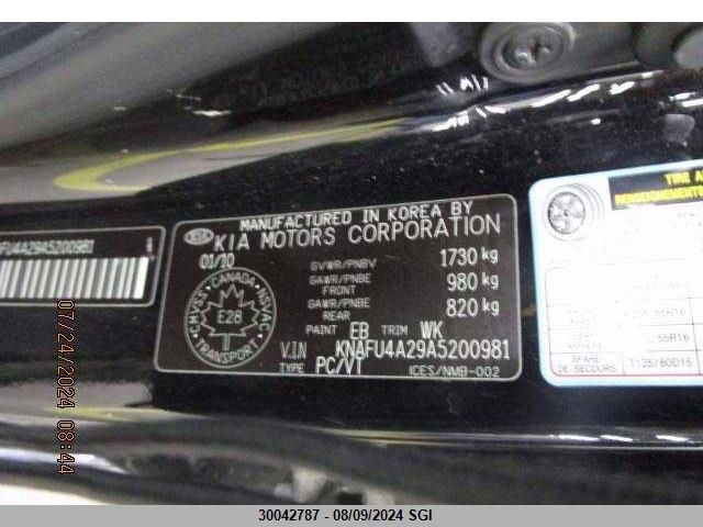 2010 Kia Forte Ex VIN: KNAFU4A29A5200981 Lot: 30042787