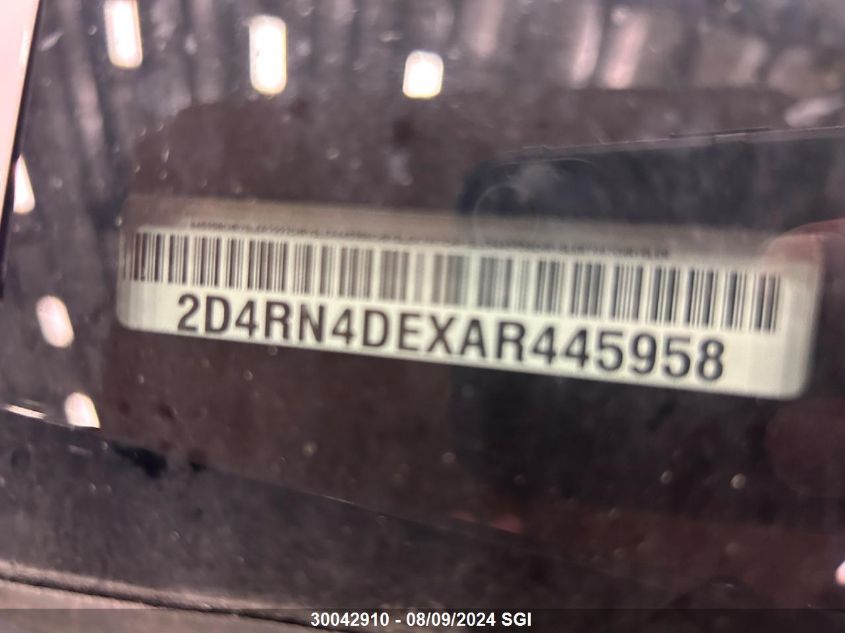 2010 Dodge Grand Caravan Se VIN: 2D4RN4DEXAR445958 Lot: 30042910