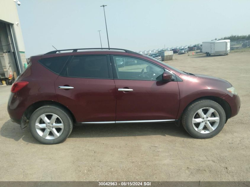 2009 Nissan Murano S/Sl/Le VIN: JN8AZ18W09W202408 Lot: 30042963