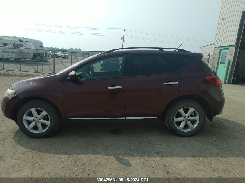 2009 Nissan Murano S/Sl/Le VIN: JN8AZ18W09W202408 Lot: 30042963