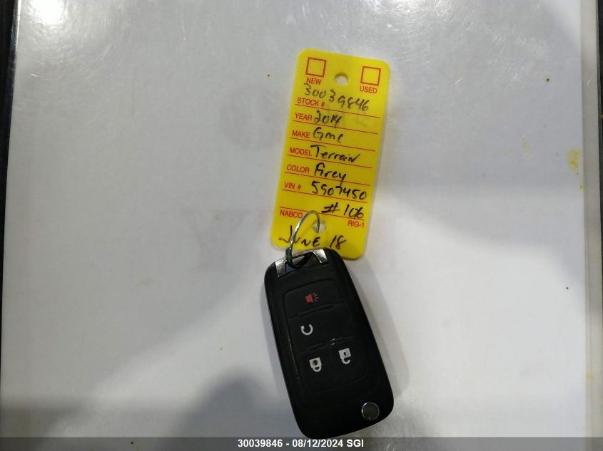 2014 GMC Terrain Sle VIN: 2GKFLWEK1E6356023 Lot: 30039846