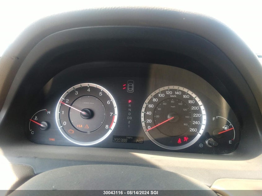 2009 Honda Accord Exl VIN: 1HGCP268X9A802288 Lot: 30043116